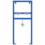 vidaXL Support mural de salle de bain Bleu 50 x 17.5 x 136 cm Acier