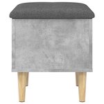 vidaXL Banc de rangement gris béton 42x42x46 cm bois d'ingénierie