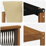 vidaXL Ensemble de canapés d'extérieur 7 Pièces Naturel et Beige