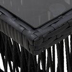 vidaXL Table de jardin relevable Noir 100 x 55 x 37 cm