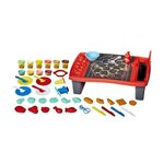 Play-doh - kitchen creations - super barbecue - gril jouet pour enfants avec 40 pieces - atoxique et 10 couleurs