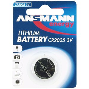 ANSMANN Pile bouton en lithium CR2025, 3,0 Volt, blister