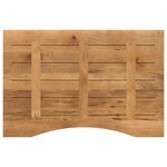 vidaXL Dessus de bureau avec courbe 100x50x2 5 cm manguier massif brut