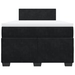 vidaXL Sommier à lattes de lit avec matelas noir 120x190 cm velours