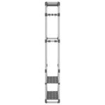 vidaXL Porte-vêtements à 3 niveaux Argenté 59x29x192 cm Aluminium