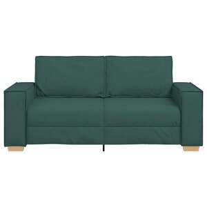 vidaXL Canapé 2 places Vert foncé 180x78x84 cm Tissu