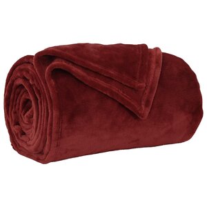 vidaXL Jeté Rouge Bordeaux 220 x 240 cm Toison