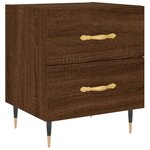 vidaXL Tables de chevet 2 Pièces chêne marron 40x35x47 5 cm