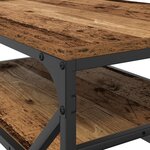 Table basse vidaXL avec étagère en bois vintage 90x50x40 cm en bois d'ingénierie