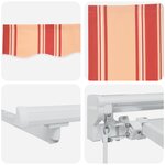 vidaXL Auvent Rétractable Bleu Marine 350x200 cm
