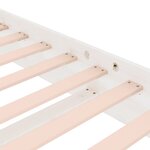 vidaXL Cadre de lit sans matelas blanc bois massif
