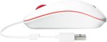 Souris filaire rétractable asus ut300 (blanc/rouge)