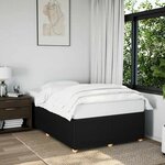vidaXL Cadre de lit sans matelas noir 120x200 cm tissu