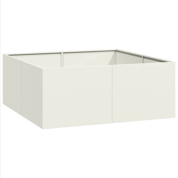 vidaXL Jardinière blanc 100x100x40 cm acier