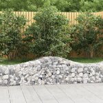 vidaXL Paniers à gabions arqués 4 Pièces 200x50x40/60 cm fer galvanisé