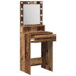 vidaXL Table de Toilette avec tiroir Bois ancien 50 x 41 x 135 cm
