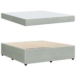 vidaXL Cadre de lit avec matelas Gris clair 180 x 200 cm tissu