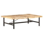 vidaXL Table basse 142x90x42 cm Bois de manguier massif