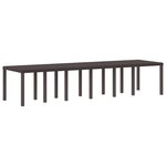 Ensemble de salle à manger de jardin de 13 pièces avec coussins Marron Poly Rattan