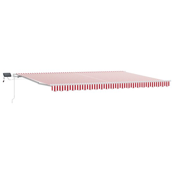 vidaXL Store rétractable Rouge et blanc 500 × 300 cm Rouge et blanc