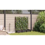 vidaXL Jardinière de Jardin avec Treillis 3 Pièces Marron 120x40x125.5 cm