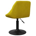 vidaXL Chaises à manger pivotantes lot de 2 jaune moutarde velours