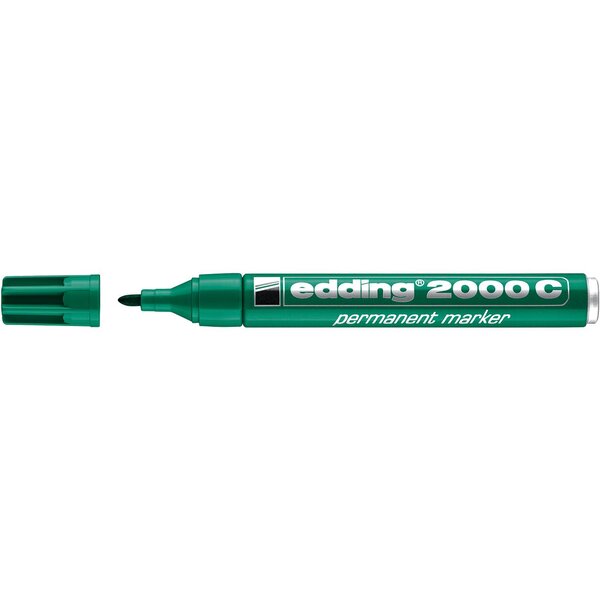 Marqueur Permanent 2000C Corps Alu Vert pointe Ronde 1 5-3 mm EDDING