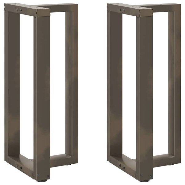 vidaXL Pieds de table de bar en forme de T  2 pièces  noir  50 x 35 x (90-91) cm  acier