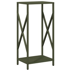 vidaXL Portant de bois chauffage vert olive 34x25x70 cm