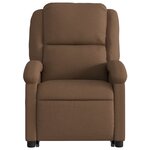 vidaXL Fauteuil inclinable de massage électrique Marron Tissu