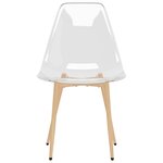 vidaXL Chaises à manger lot de 6 Transparent PET