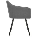 vidaXL Chaises à manger lot de 2 gris clair tissu