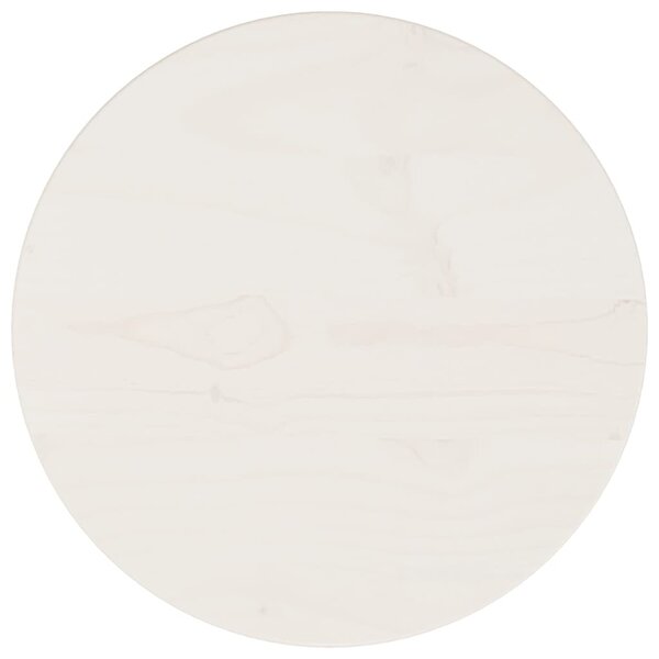 vidaXL Dessus de table Blanc Ø30x2 5 cm Bois de pin massif