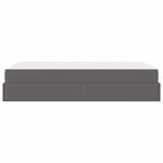 vidaXL Cadre de lit avec matelas Gris 120 x 200 cm Faux cuir