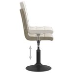 vidaXL Chaises pivotantes à manger lot de 4 gris clair velours