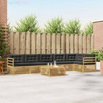 vidaXL Ensemble de canapés d'extérieur 7 Pièces Blanc et anthracite