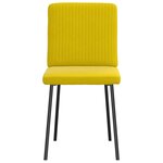 vidaXL Chaises à manger lot de 2 Jaune Velours