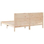 vidaXL Cadre de lit extra long sans matelas 180x220 cm bois massif