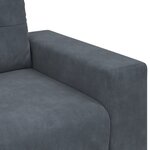 vidaXL Ensemble de Canapés 3 Pièces Gris 221 x 78 x 80 cm Velours