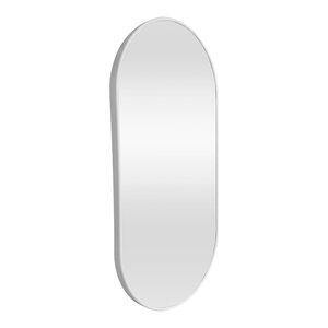 Miroir mural ovale 40 x 80 cm blanc mat 03_0007954