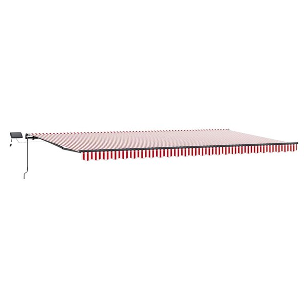 vidaXL Auvent Rétractable Rouge et blanc 600 ×300 cm tissu