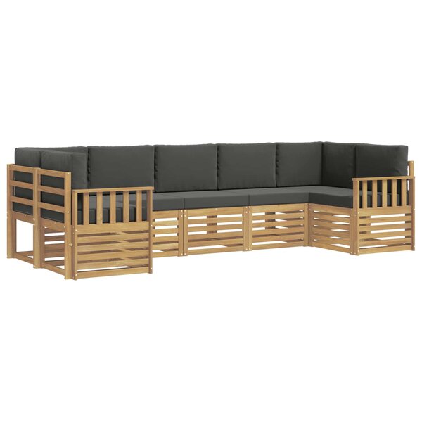 vidaXL Ensemble de canapés d'extérieur 6 Pièces Blanc et Anthracite