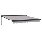 vidaXL Store Rétractable Automatique Gris Clair 300x250 cm