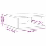 vidaXL Table de chevet Chêne fumé 40 x 31 x 15 cm Bois d'ingénierie