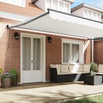 vidaXL Auvent Blanc 500 × 300 cm Polyester et métal