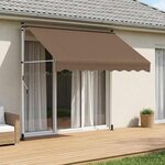 vidaXL Auvent rétractable manuel Taupe 200 cm