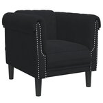 vidaXL Ensemble de canapés 3 Pièces noir velours