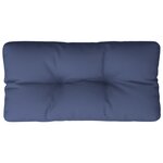 vidaXL Coussin de palette bleu marine 80x40x12 cm tissu