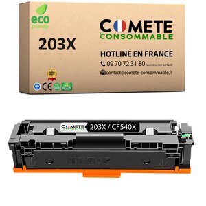 203X - 1 Toner compatible avec HP 203X CF540X Noir - COMETE