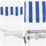 vidaXL Auvent Rétractable Bleu et Blanc 400 x 200 cm